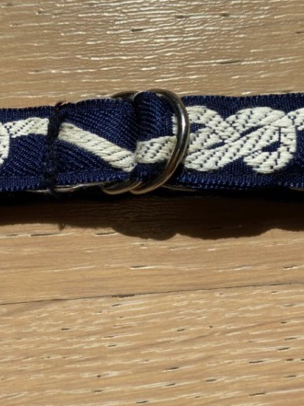 Kule Toddler Belt, Navy with White Nautical knots pattern, size:12-24 months